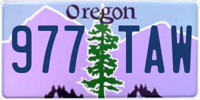 OR license plate 977TAW