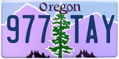 OR license plate 977TAY