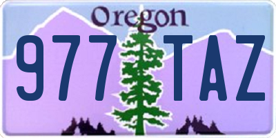 OR license plate 977TAZ