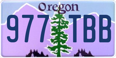 OR license plate 977TBB
