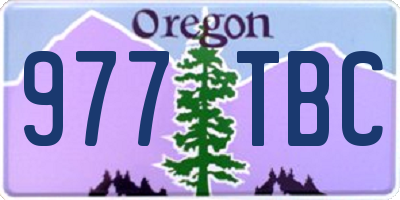OR license plate 977TBC