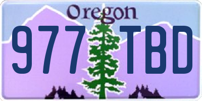 OR license plate 977TBD