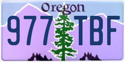 OR license plate 977TBF