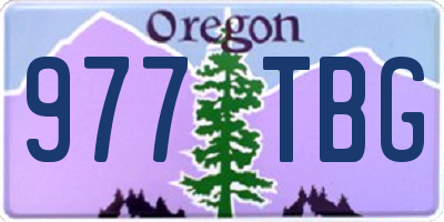 OR license plate 977TBG
