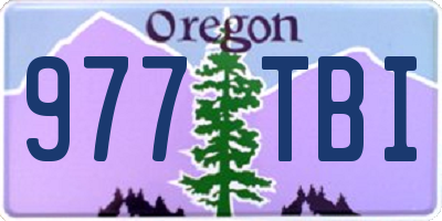 OR license plate 977TBI