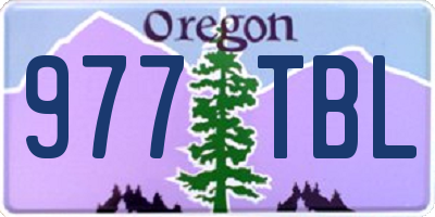 OR license plate 977TBL
