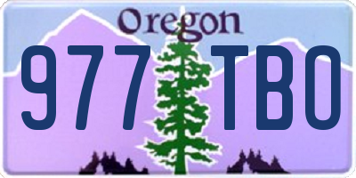 OR license plate 977TBO