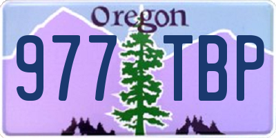 OR license plate 977TBP