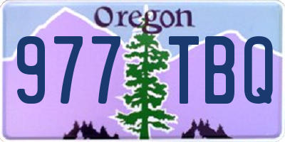OR license plate 977TBQ