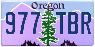 OR license plate 977TBR