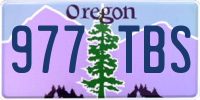 OR license plate 977TBS