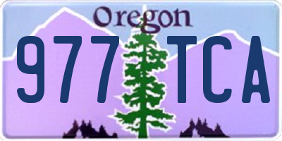 OR license plate 977TCA