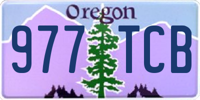 OR license plate 977TCB
