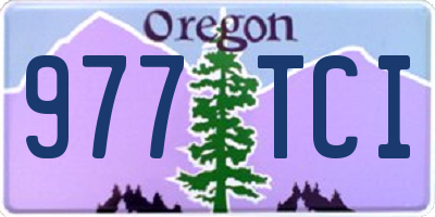 OR license plate 977TCI