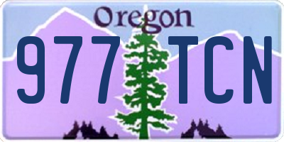 OR license plate 977TCN
