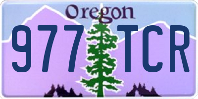 OR license plate 977TCR