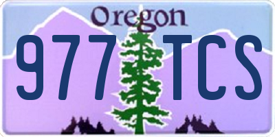 OR license plate 977TCS