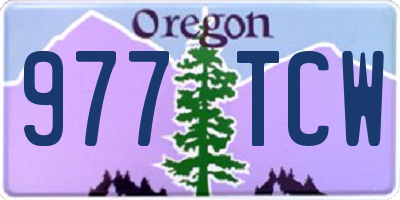 OR license plate 977TCW
