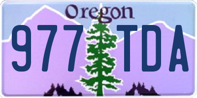 OR license plate 977TDA
