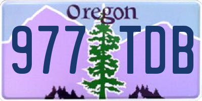 OR license plate 977TDB