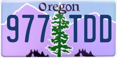 OR license plate 977TDD