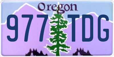 OR license plate 977TDG
