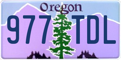 OR license plate 977TDL