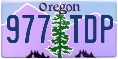 OR license plate 977TDP