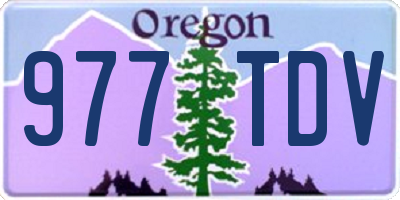 OR license plate 977TDV