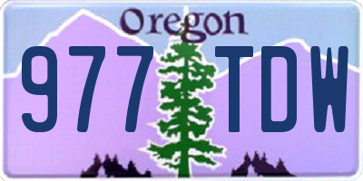 OR license plate 977TDW