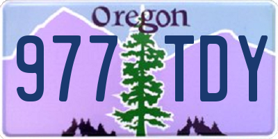 OR license plate 977TDY