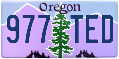 OR license plate 977TED