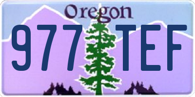 OR license plate 977TEF