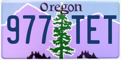 OR license plate 977TET