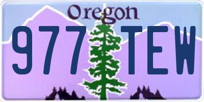 OR license plate 977TEW
