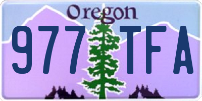 OR license plate 977TFA