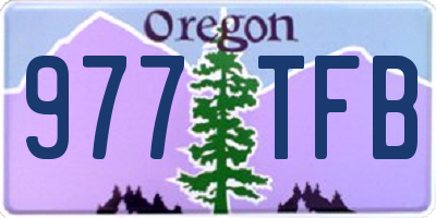 OR license plate 977TFB