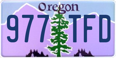 OR license plate 977TFD