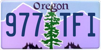 OR license plate 977TFI