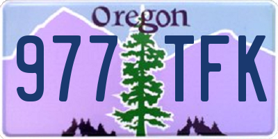 OR license plate 977TFK