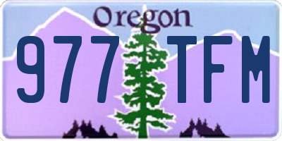 OR license plate 977TFM