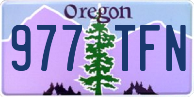 OR license plate 977TFN