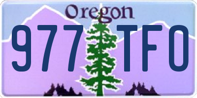 OR license plate 977TFO