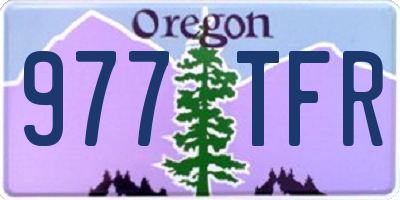 OR license plate 977TFR