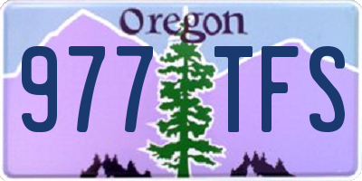 OR license plate 977TFS