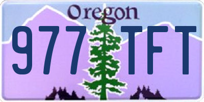 OR license plate 977TFT