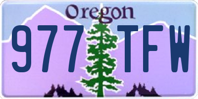 OR license plate 977TFW
