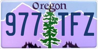 OR license plate 977TFZ