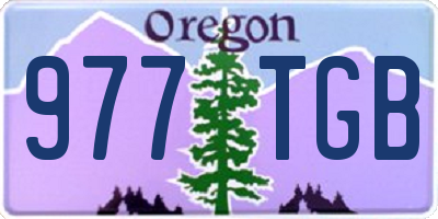 OR license plate 977TGB