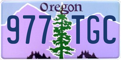OR license plate 977TGC